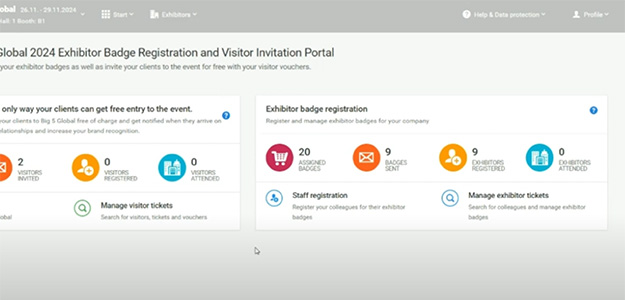 How to register your exhibitor badges